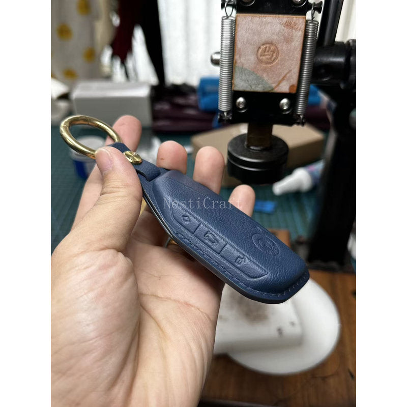 Custom Handmade High-Quality Sheepskin Car Key Case