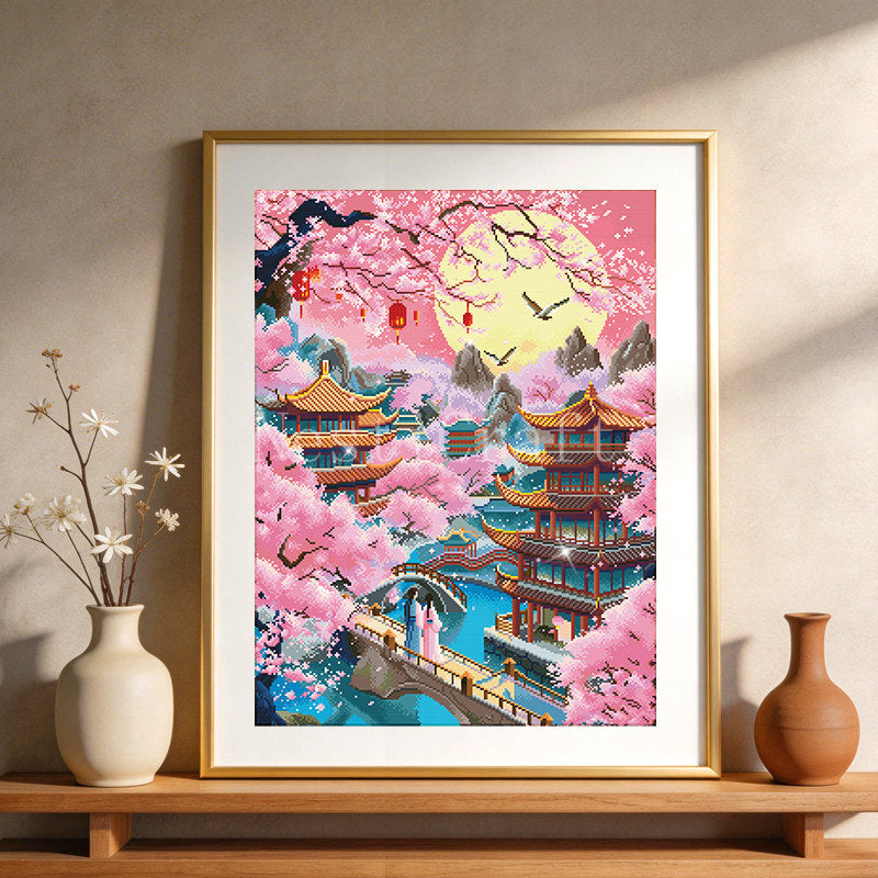 New Chinese Style Landscape Diamond Painting DIY Kit by Nesti Craft