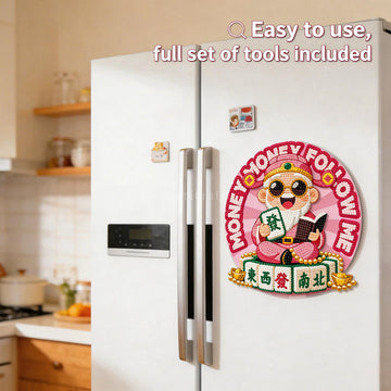 Rotating Good Luck Diamond Painting Fridge Magnet DIY Kit by Nesti Craft