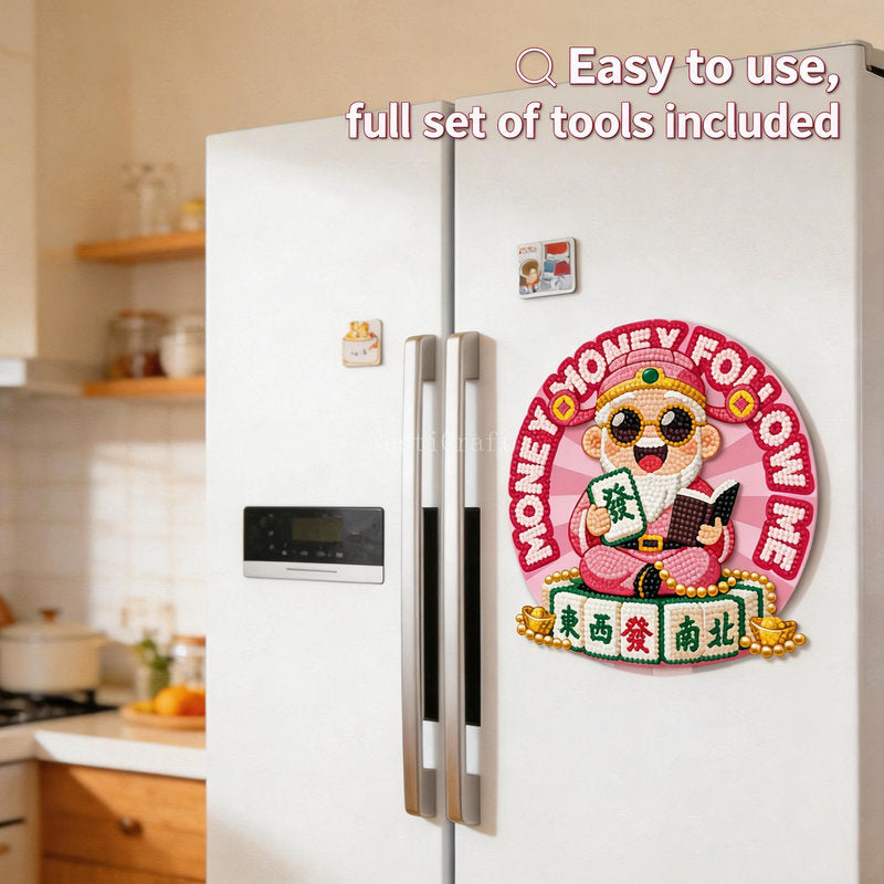 Rotating Good Luck Diamond Painting Fridge Magnet DIY Kit by Nesti Craft