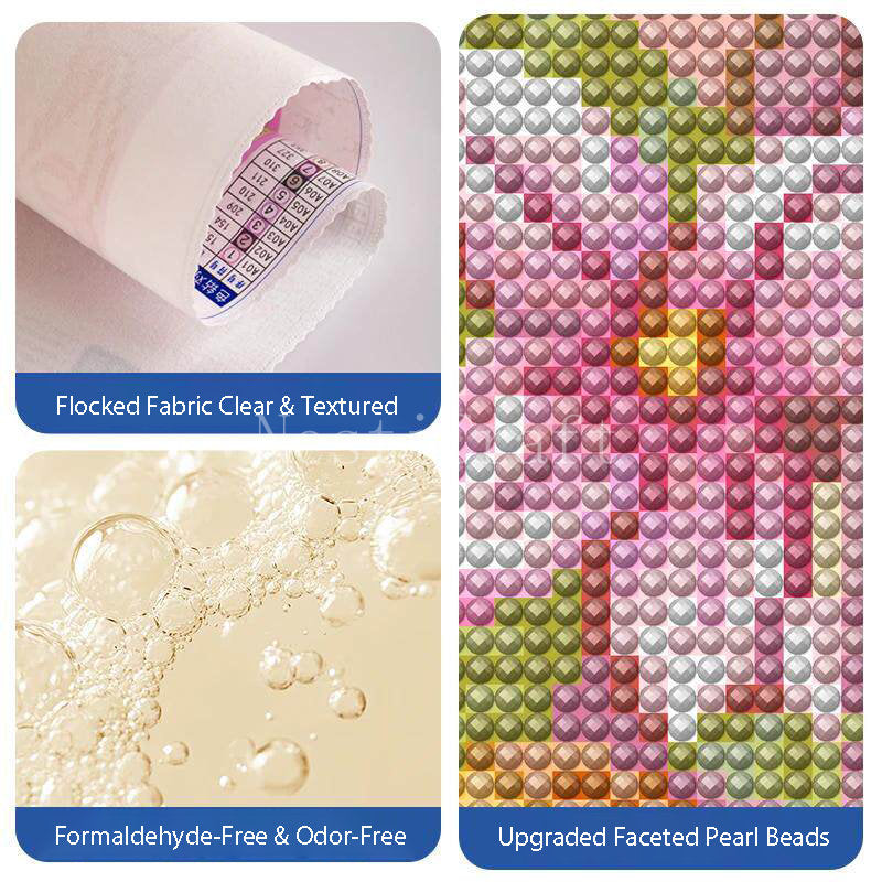Flowers and Alice Diamond Painting DIY Kit by Nesti Craft