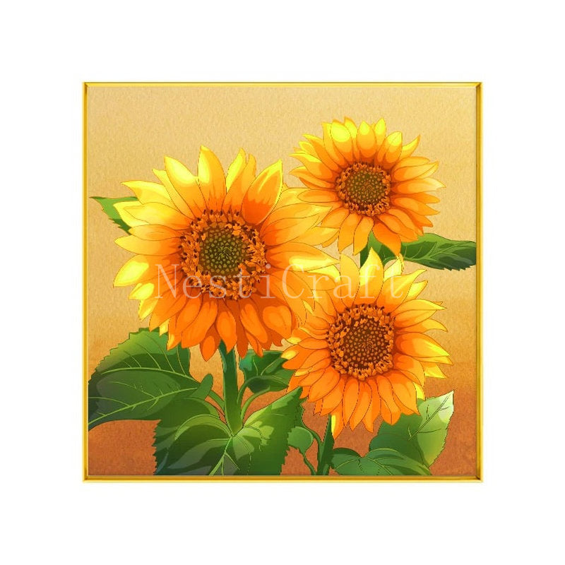 Sunflower Wishes Diamond Painting DIY Kit by Nesti Craft