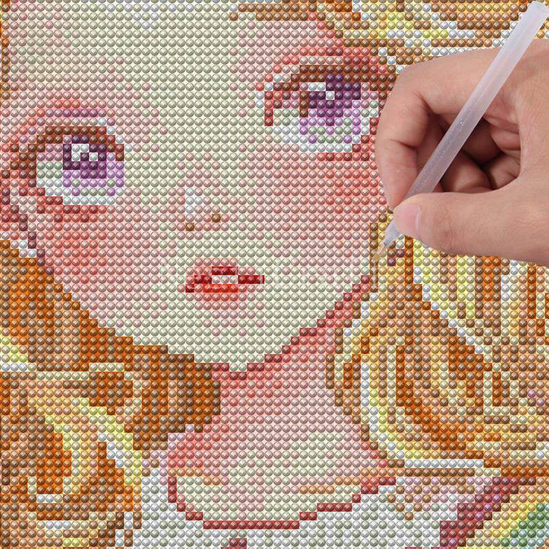 Flowers and Alice Diamond Painting DIY Kit by Nesti Craft