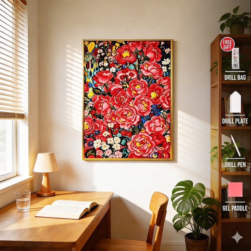 Flourishing Flowers Diamond Painting DIY Kit by Nesti Craft