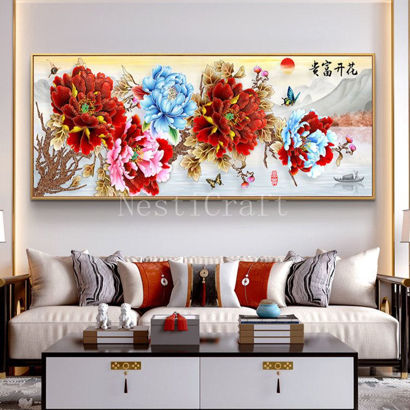 Blooming Prosperity 5D Diamond Painting DIY Kit by Nesti Craft