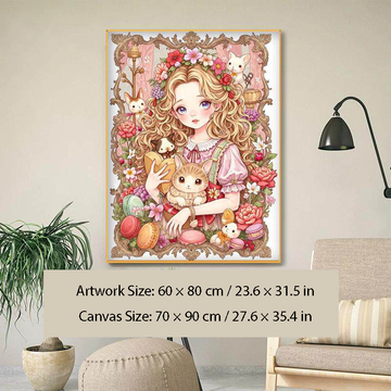 Flowers and Alice Diamond Painting DIY Kit by Nesti Craft