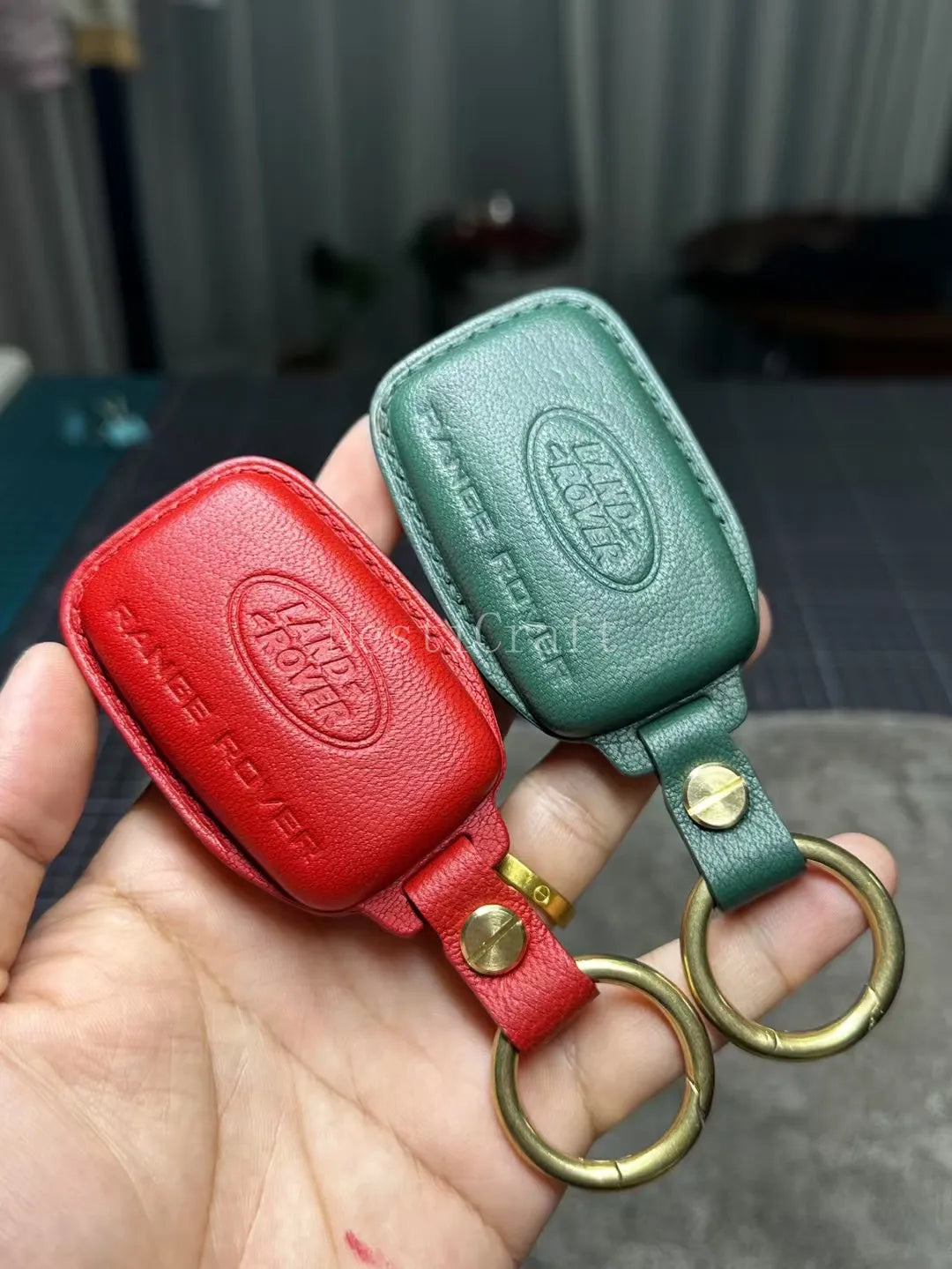 Handmade Italian Buttero Leather Car Key Fob by Nesti Craft