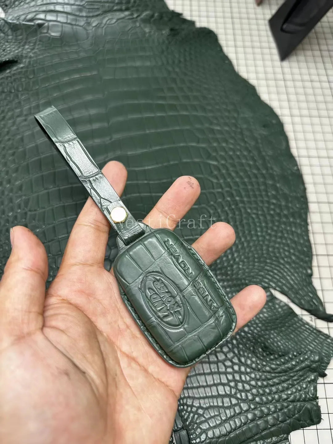 Handmade Italian Buttero Leather Car Key Fob by Nesti Craft