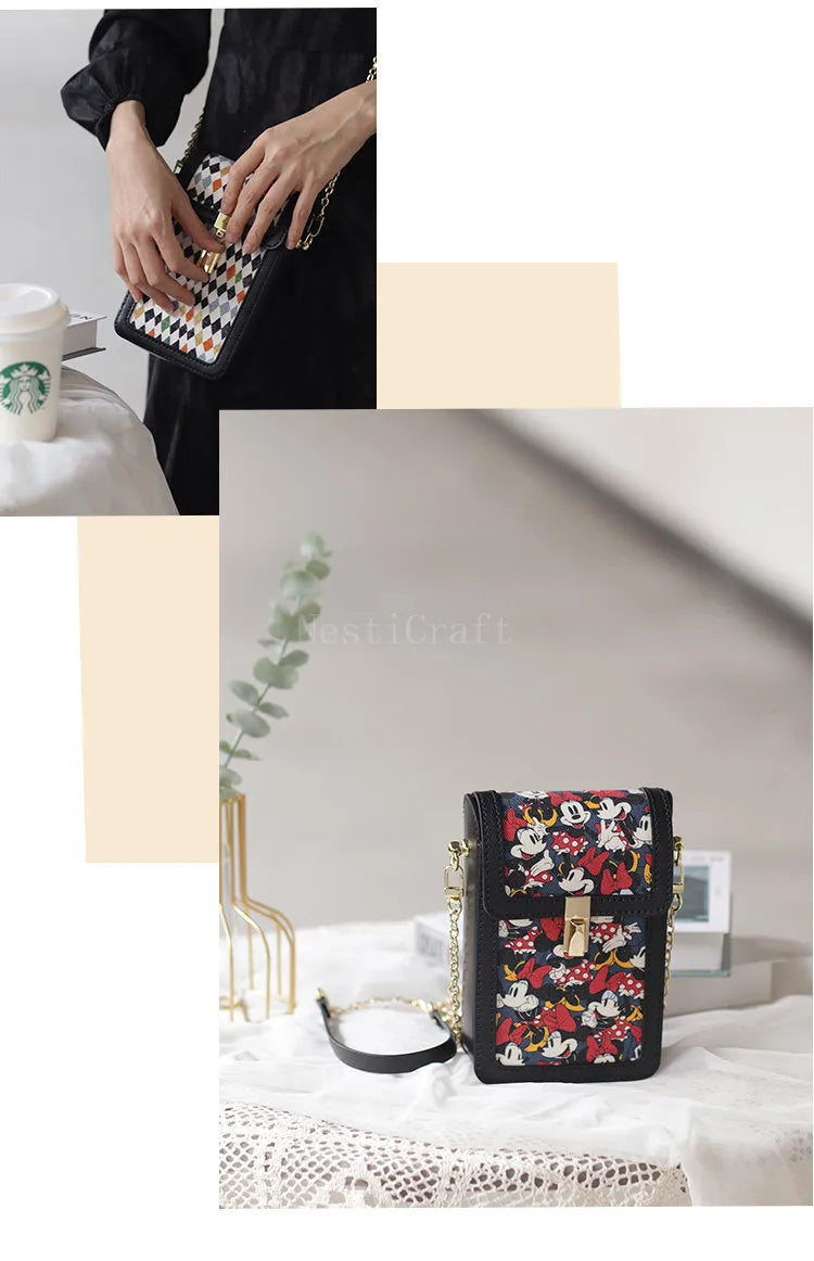 Top-Grain Leather Crossbody Phone Bag DIY Craft Kit by Nesti Craft