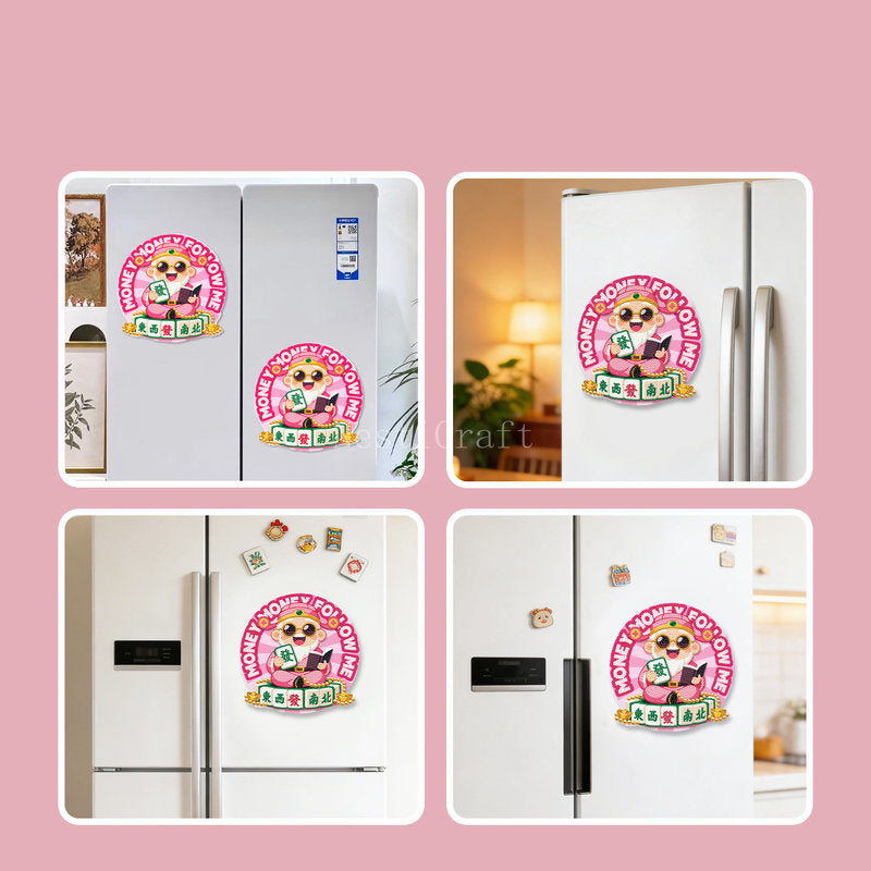 Rotating Good Luck Diamond Painting Fridge Magnet DIY Kit by Nesti Craft
