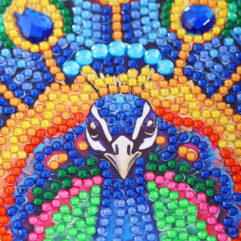 Framed Peacock Diamond Painting DIY Kit by Nesti Craft