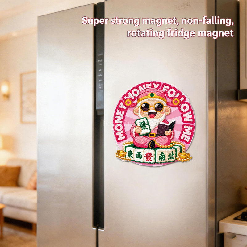 Rotating Good Luck Diamond Painting Fridge Magnet DIY Kit by Nesti Craft