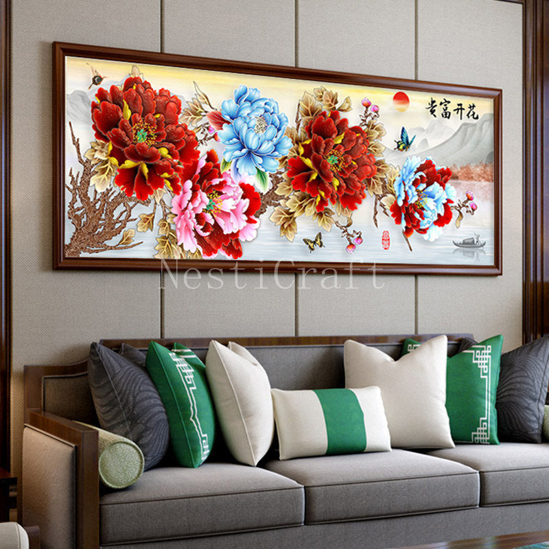 Blooming Prosperity 5D Diamond Painting DIY Kit by Nesti Craft