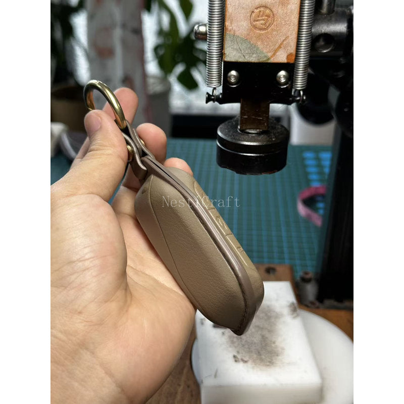 Custom Handmade High-Quality Sheepskin Car Key Case