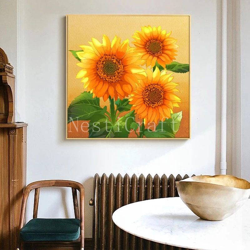 Sunflower Wishes Diamond Painting DIY Kit by Nesti Craft